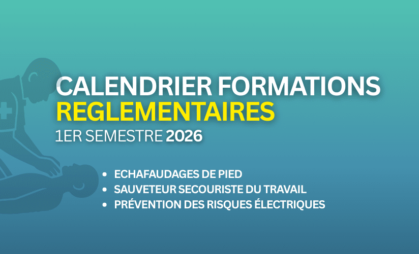 📅 Calendrier des formations réglementaires – 1er semestre